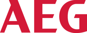 aeg logo in red color