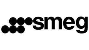 smeg logo with icon in black