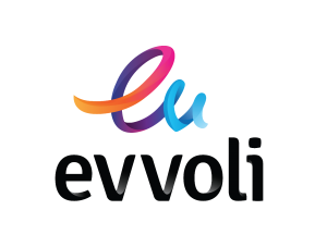 evvoli logo in 3d view
